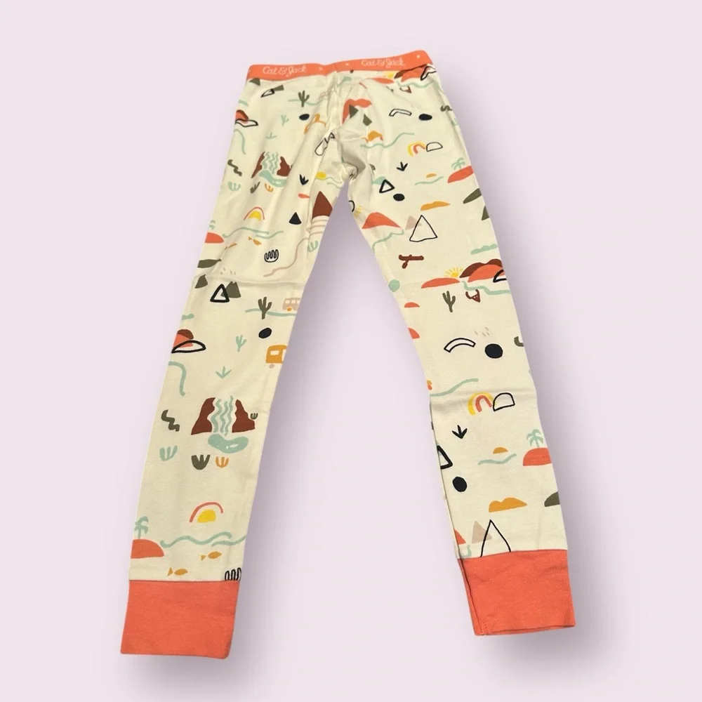 New With Partial Tag Toddler Cat & Jack Coral and Cream Southwest Theme Pajamas